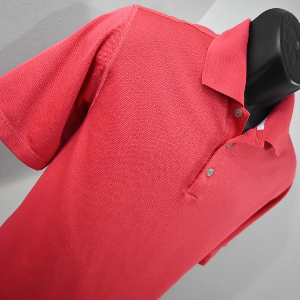 Adidas Golf Polo‎ ClimaLite Red Performance Short Sleeve Mens Size Small